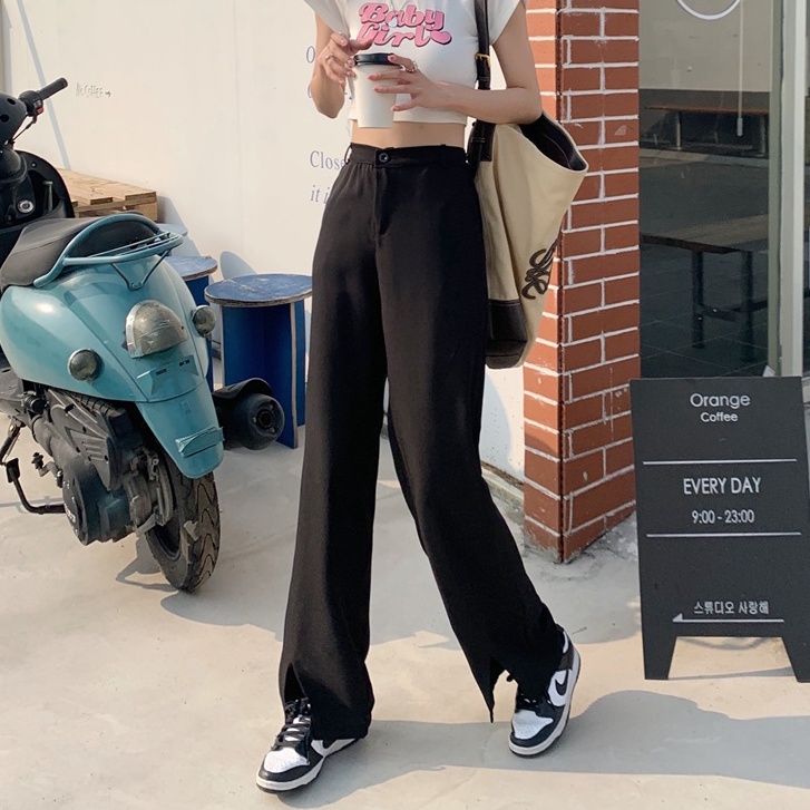SUXI Quần Dài Ống Rộng Màu Sắc Thời Trang Dành Cho Nữ