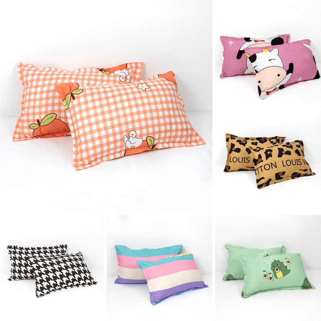Bộ Vỏ Gối Nằm Cotton Poly Kích thước 45x65cm Rẻ Đẹp Chỉ Có Tại Sunzin