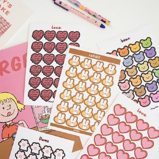 Set 120 Miếng Dán Trang Trí Dễ Thương