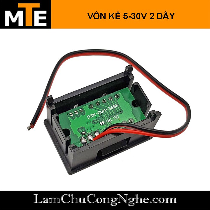 Đồng hồ led đo điện áp 1 chiều DC 5- 30V 0.36"