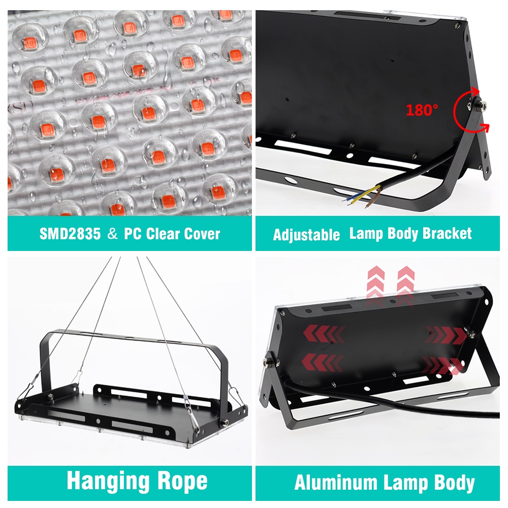 Đèn Led Trồng Cây  Kích Thích Tăng Trưởng Cho Cây Trồng 50W 100W 300W với chân máy