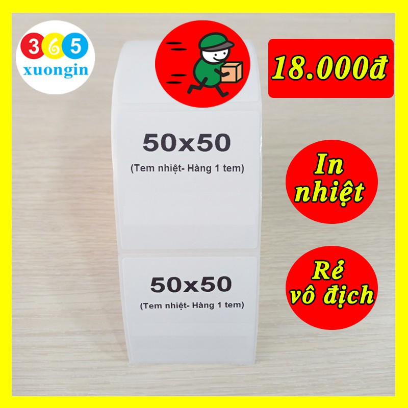 Tem GHTK 50x50mm - Decal Nhiệt 5x5cm In Đơn Hàng GHTK