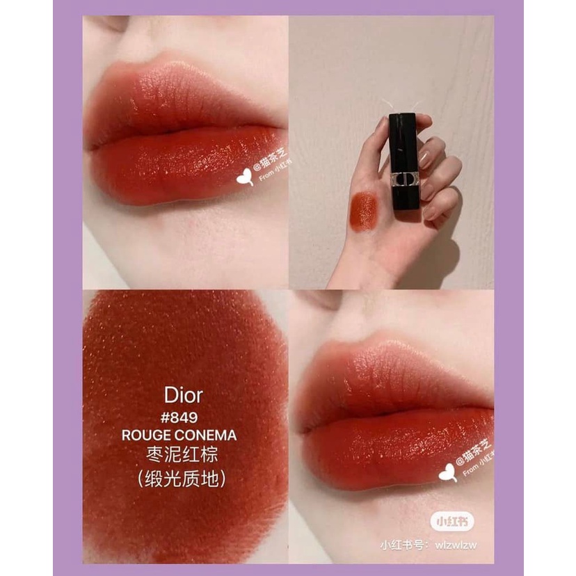 Son môi DIOR ROUGE vỏ đen màu 849 Rouge Cinema UNBOX
