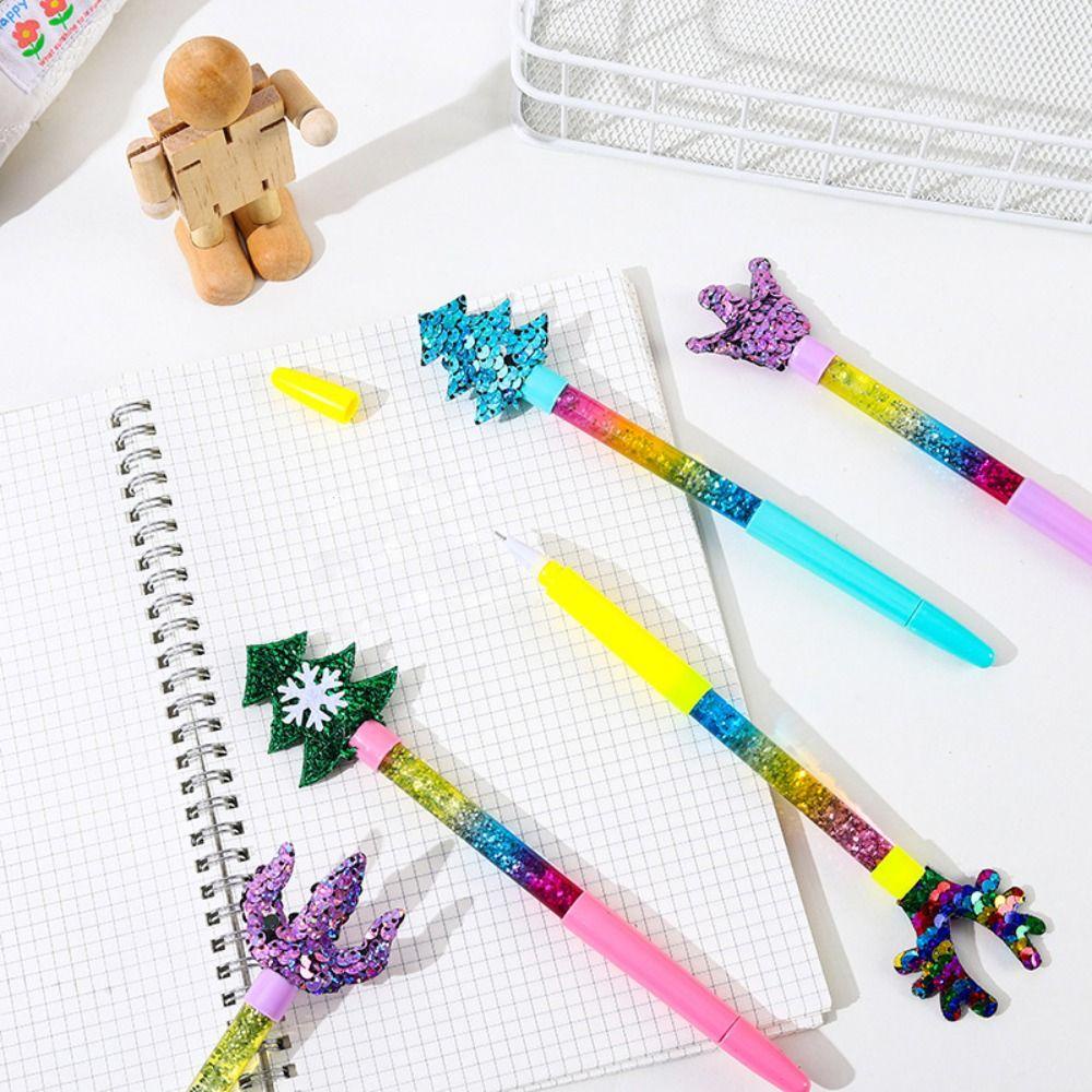 LET Set 6 Bút Mực Gel Họa Tiết Giáng Sinh Dễ Thương