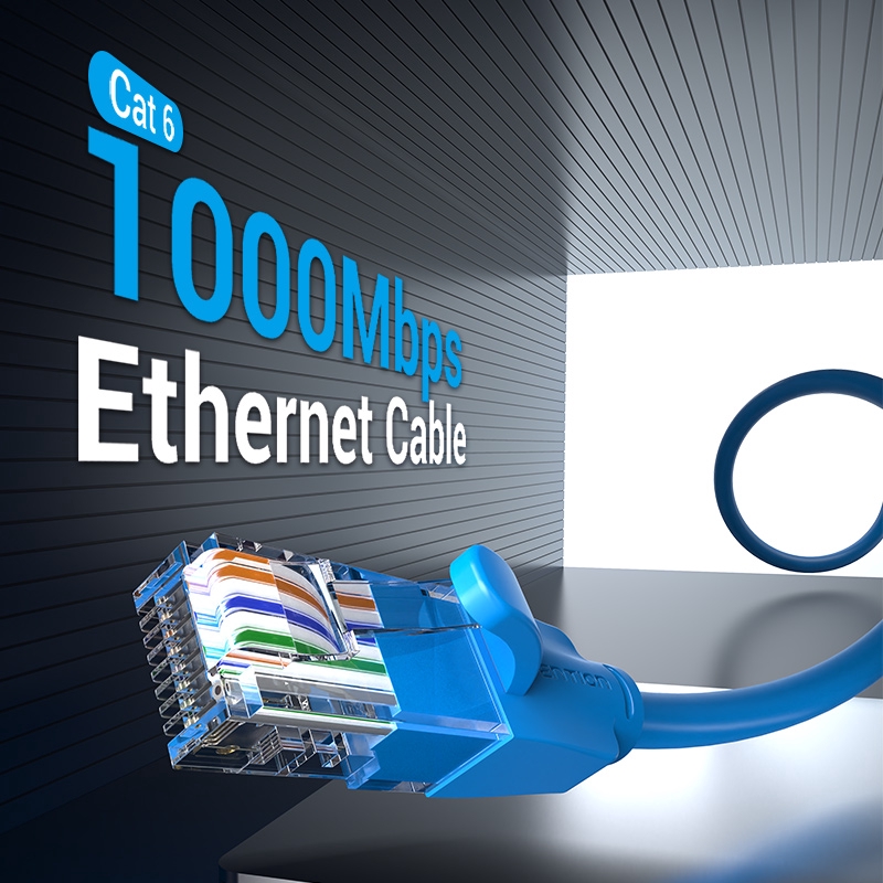 Cáp Ethernet CAT6 VENTION 0.5m-20m RJ45 1000Mbps Cho Router/ Mạng LAN