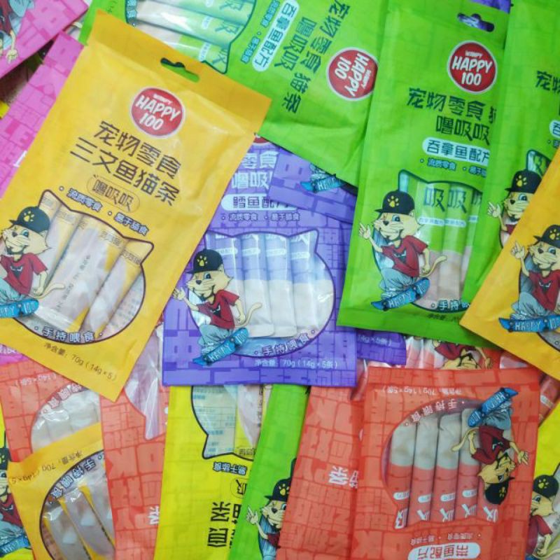 Súp thưởng cho mèo túi 5 ống (Happy 100) - Wanpy