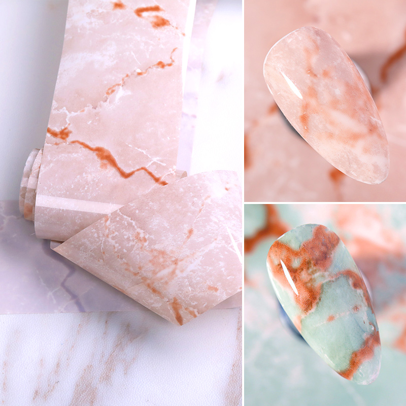 Cuộn miếng dán trang trí móng tay nghệ thuật họa tiết cẩm thạch