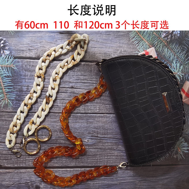 [Giao Hàng Nhanh] Phụ Kiện Dây Xích Acrylic Màu Sắc Cổ Điển Kèm Dây Xích Resin Đeo Túi Xách