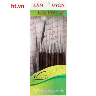 Bộ dụng cụ lấy ráy tai Lâm Uyên inox chuyên nghiệp 10 món chính hãng