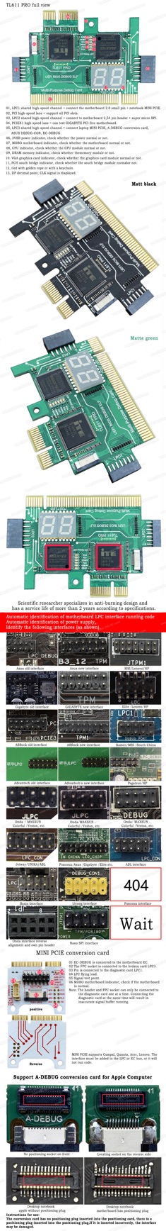 Card test main máy tính đa năng TL611 PRO