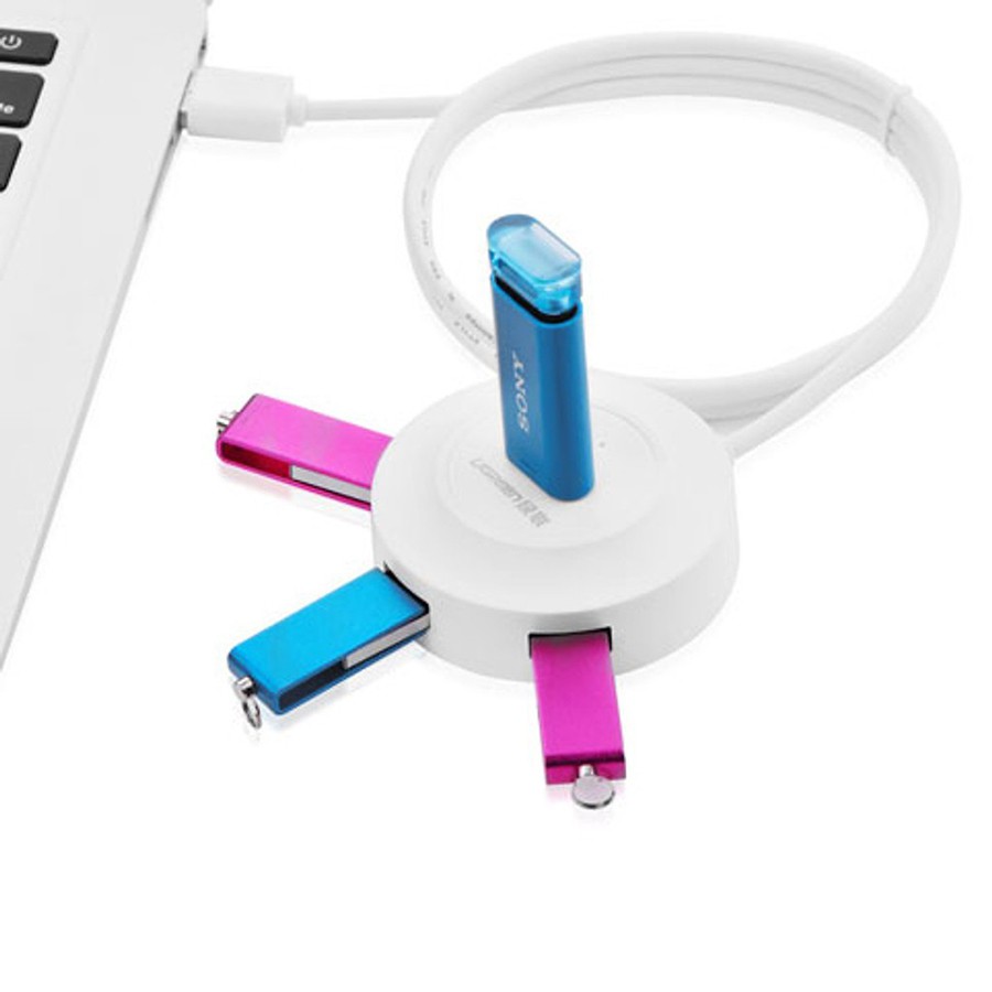 Bộ Chia USB 2.0 Ra 4 cổng Ugreen 20270 màu trắng chính hãng - HapuStore
