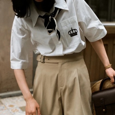 NRVP Áo Sơ Mi Dáng Rộng Thời Trang Hàn Quốc 2022 Dành Cho Nữ