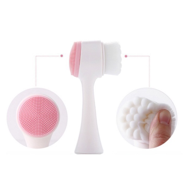 Cọ rửa mặt - cọ mát xa 2 đầu êm nhẹ sạch da