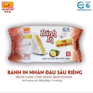 Bánh in [Freeship] Bánh in Nhân Đậu Xanh Sầu Riêng Gói 400gr [Gồm 10 Cái Nhỏ Bên Trong]