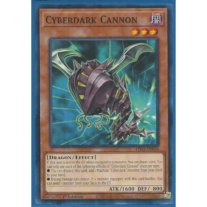 [ Zare Yugioh ] Lá bài thẻ bài Yugioh LDS1-EN034 Cyberdark Cannon