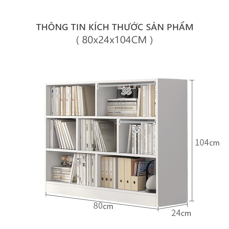 Tủ sách để sàn thích hợp để phòng khách phòng học - gp217