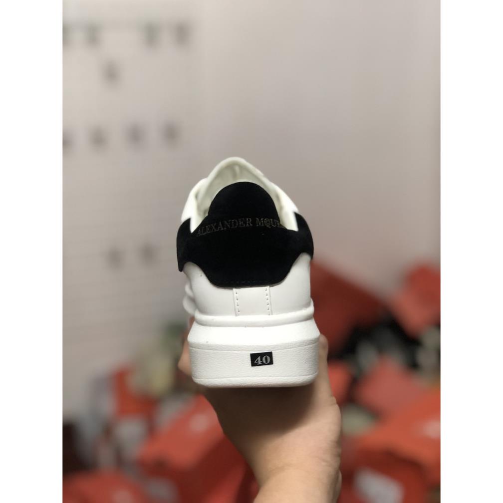 [Freeship+Box+Bill] Giày Sneaker McQueen Trắng Gót Nhung Đen Cao Cấp Chống Nước Tăng Chiều Cao 5cm Đủ Size Nam Nữ - HSG | BigBuy360 - bigbuy360.vn