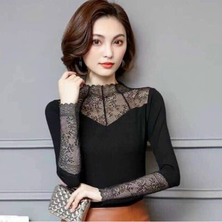Áo giữ nhiệt lót lông cổ ren mềm ,mịn hàng đẹp