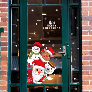 Decal noel giáng sinh trang trí 4 Noel Trắng Đỏ Xin Chào