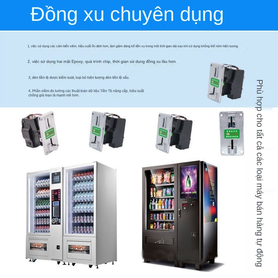 ✺┇○Máy bán nước tự phục vụ 108 đồng xu hoạt động bằng 1 nhân dân tệ pha năm cánh cà phê trạm sạc hàng đa năng