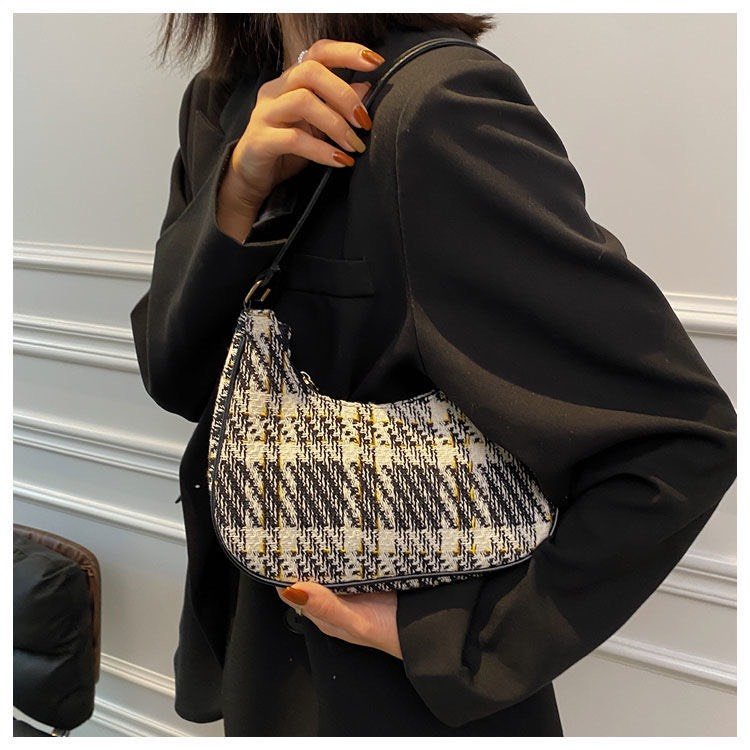 Túi Xách Kẹp Nách, Túi Đeo Vai, Vải Dạ, Dáng Thuyền, Cực Xinh Phong Cách Cá Tính Túi Xách Nữ