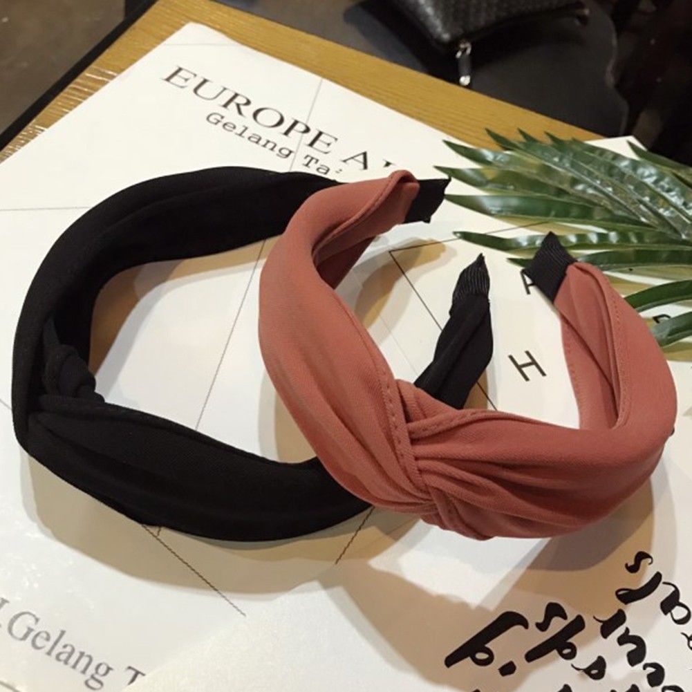 Băng Đô Vải Chiffon Thắt Nơ Phong Cách Hàn Quốc
