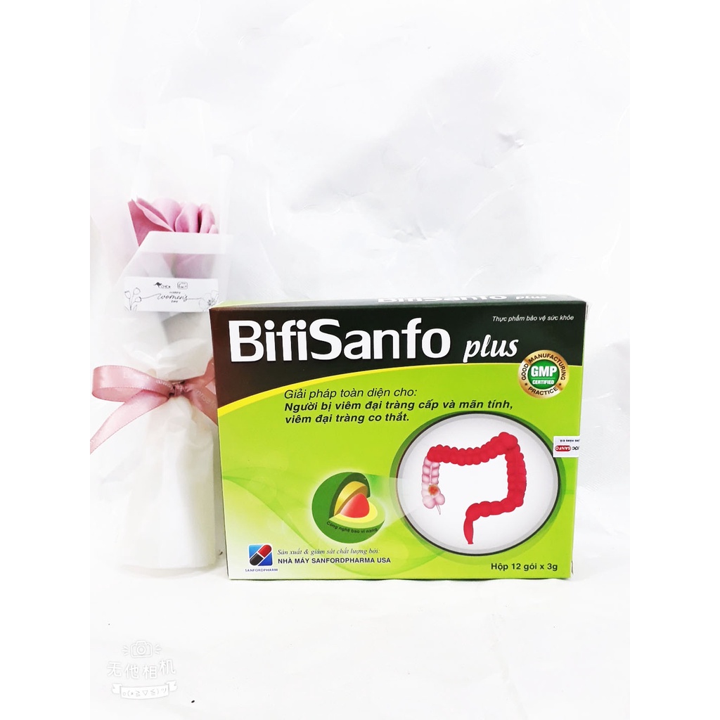 Gói uống Đại tràng BIFISANFO PLUS, giảm triệu chứng viêm đại tràng và kích thích ruột: đi ngoài nhiều lần, phân lỏng...