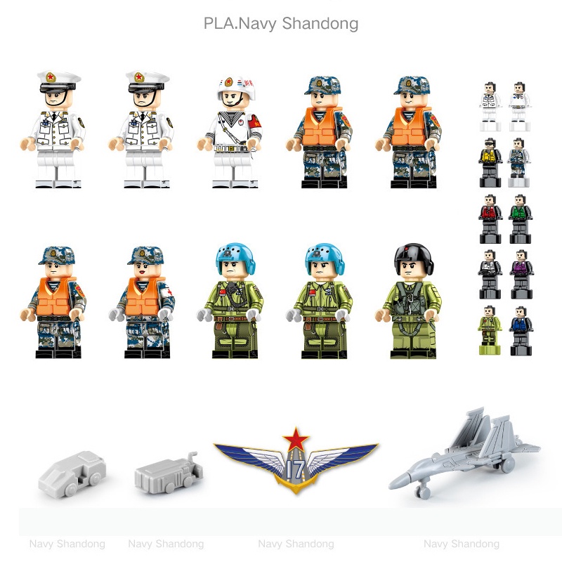 Đồ chơi lắp ráp Tàu sân bay Sembo Block 202001 - Xếp hình thông minh PLA. Navy Shandong - Mô hình thông minh 3010 mảnh
