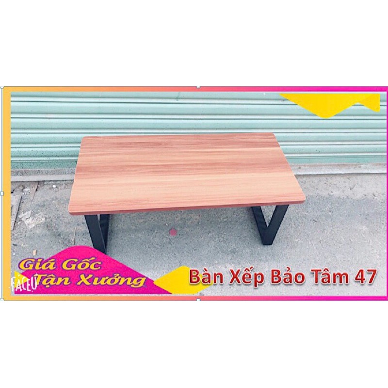 Bàn làm việc, bàn học, bàn ăn gấp gọn {GIÁ TẠI XƯỞNG} chân sắt ngồi bệt gỗ MDF (40*80 cao 35cm)