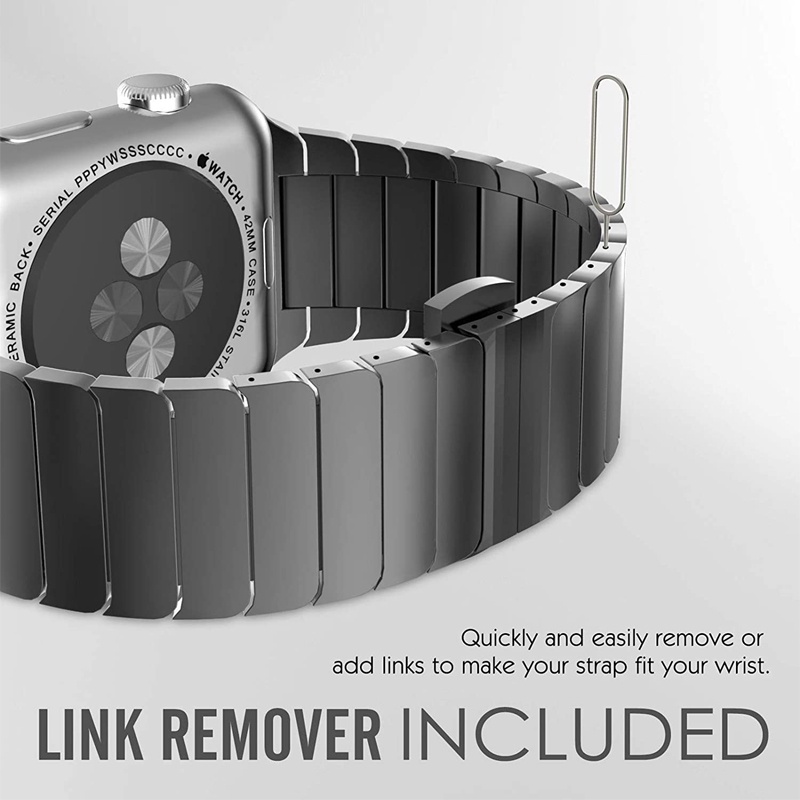 Dây Đeo Thay Thế Bằng Thép Không Gỉ 44mm 40mm Cho iwatch SE 3 2 1 42mm 6 5 4 7
