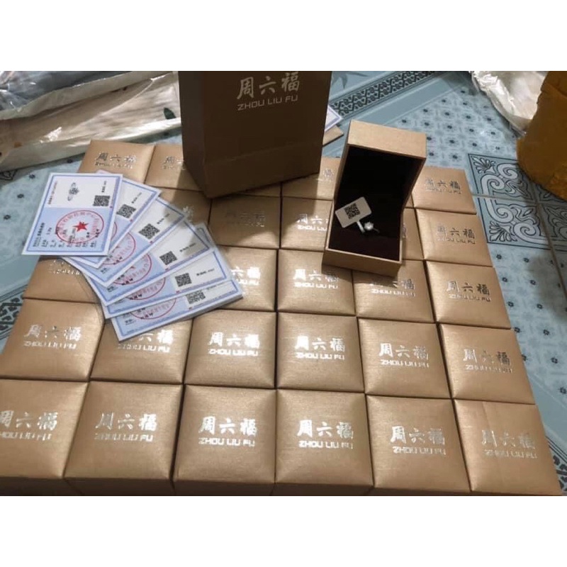 Nhẫn kim cương bạc s925 full box