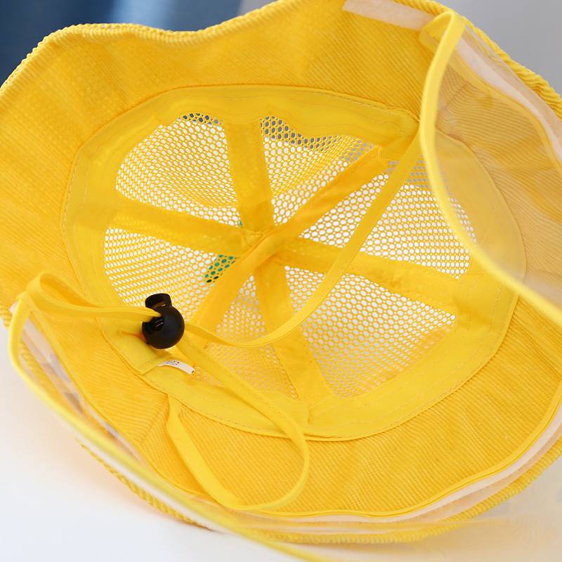 Mũ tai bèo có lưới bảo vệ chống giọt bắn có thể tháo rời hình hoạt hình dễ thương cho bé