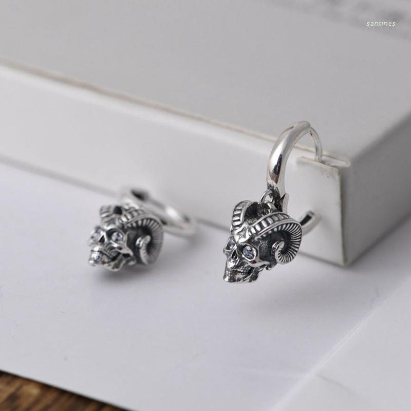 Khuyên Tai Hình Đầu Lâu Cừu Phong Cách Halloween Độc Đáo
