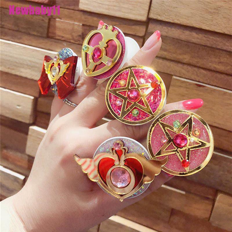 Giá Đỡ Điện Thoại Dạng Nhẫn Hình Thủy Thủ Mặt Trăng Thông Dụng Cho Điện Thoại BABY11