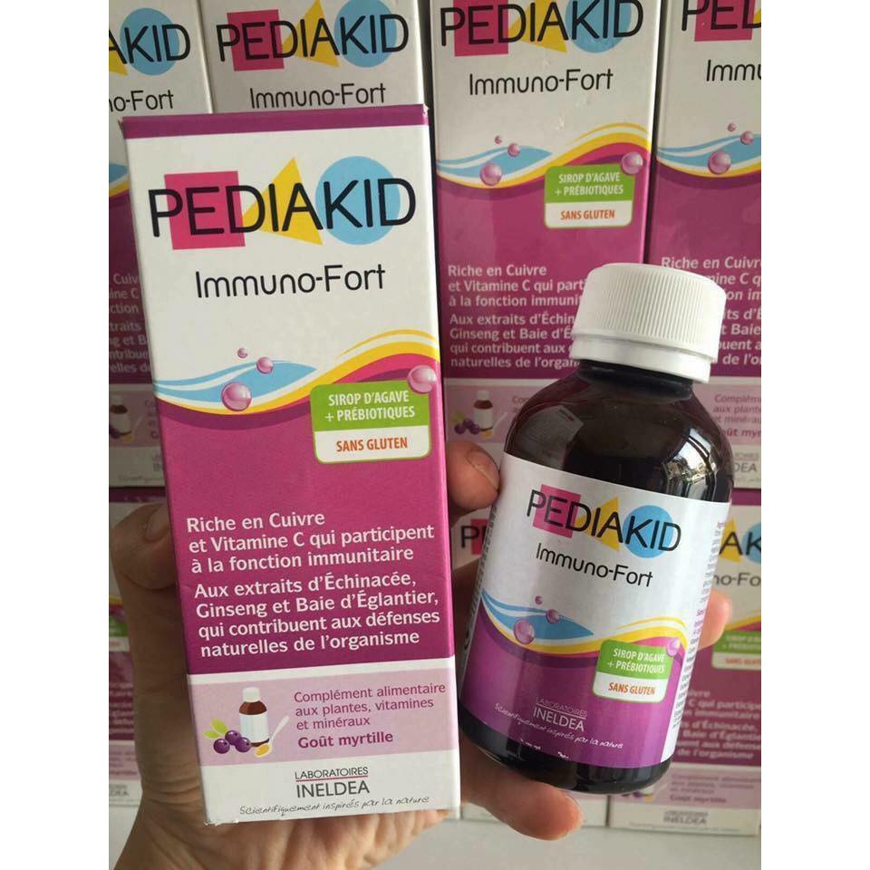 Siro Tăng Cường Sức Đề Kháng, Hỗ Trợ Ngừa Cảm Cúm Cho Bé Pediakid Immuno Fort 125ml