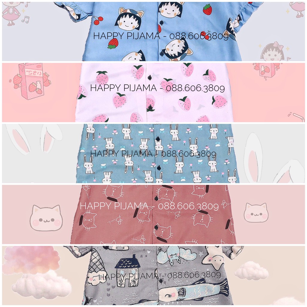 Váy Ngủ Cute ⚠️❗ HÀNG LOẠI 1 - XƯỞNG MAY⚠️❗ chất Kate Thái Cực Mát, Họa Tiết Hoạt Hình Dễ Thương