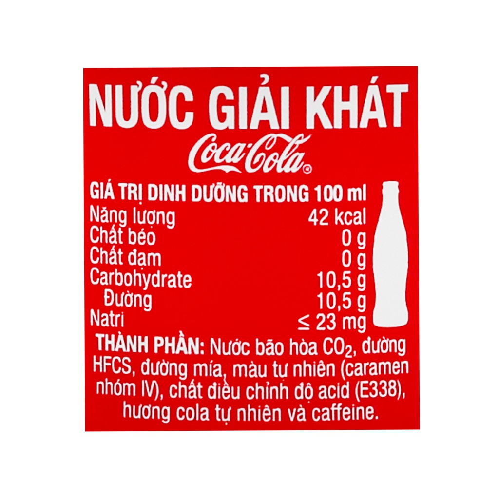 Nước ngọt Coca Cola 390ml Hsd 9/2020