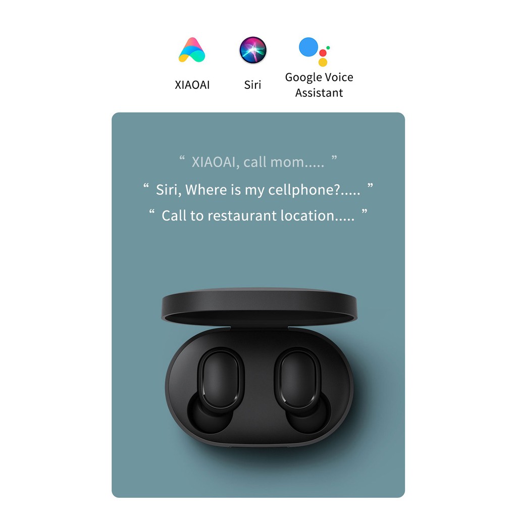 Tai Nghe Bluetooth Không Dây Xiaomi Airdots 2 Mi redmi TWS AirPods 3 Kèm Mic redmi