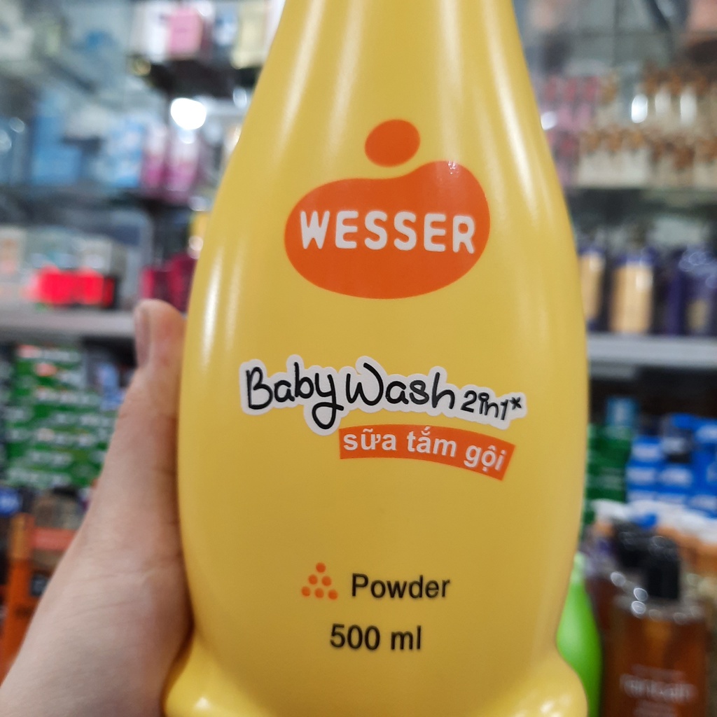 Sữa Tắm Gội Wesser 2in1 Hương Phấn 500ml.