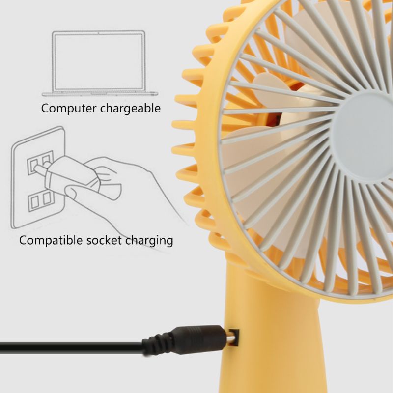 Quạt Làm Mát Mini Cầm Tay Sạc Cổng USB Có Thể Điều Chỉnh Góc Độ