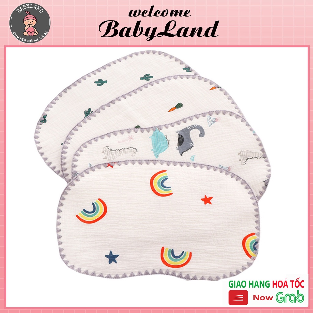 Gối xô nhăn gối xô lót đầu cho bé sơ sinh 10 lớp hàng tốt babyland