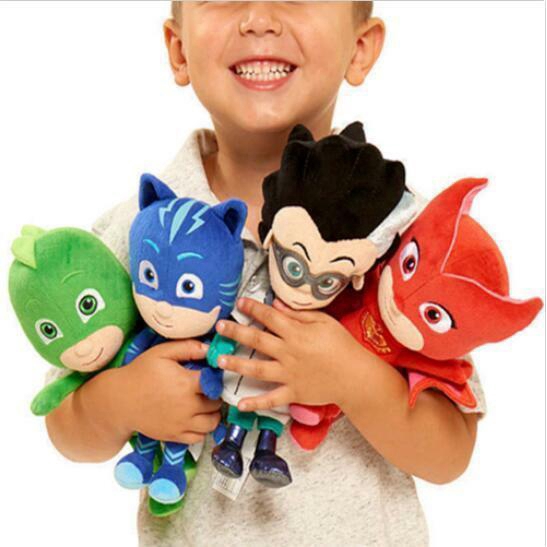 Bộ 4 thú nhồi bông hình các nhân vật trong PJ Masks Gekko Catboy Owlette Romeo