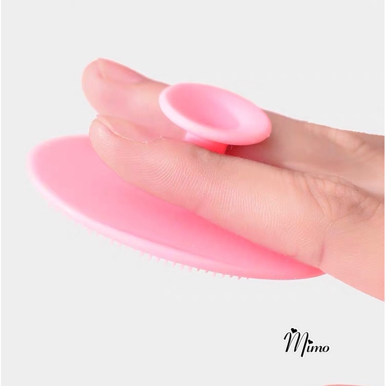 Miếng rửa mặt silicone gai mềm mại massage làm sạch da mặt, sạch mụn đầu đen, pad tẩy da chết giúp mịn màng