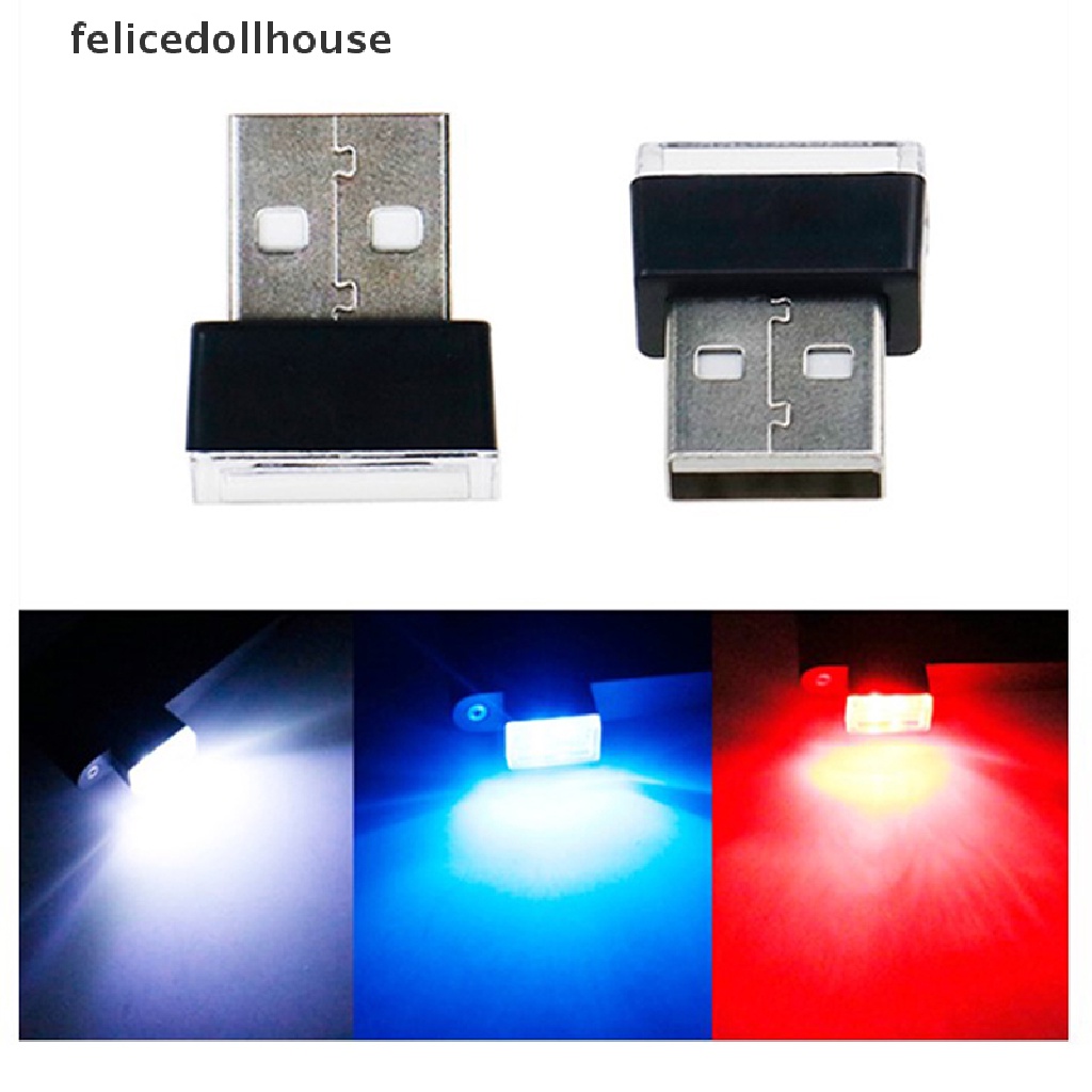 Bóng Đèn LED USB Mini Ánh Sáng Neon Trang Trí Nội Thất Xe Hơi
