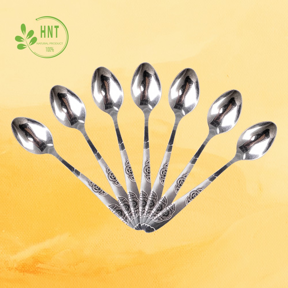 Thìa inox coffee không gỉ thiết kế hoa cúc tinh xảo - HNT NATURAL PRODUCT T1K