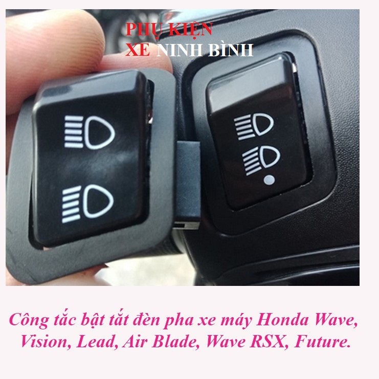 Công Tắc Tắt Đèn 3 Chế Độ Pha-Cos-Tắt Cho Xe Honda Vision 2021, Wave 2021, RSX, Lead 2021