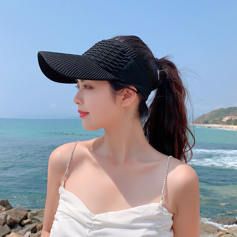 Nón Lưỡi Trai Hở Chóp Chống Nắng Mùa Hè Co Giãn Thoáng Khí Có Thể Điều Chỉnh Kích Thước Cho Nữ