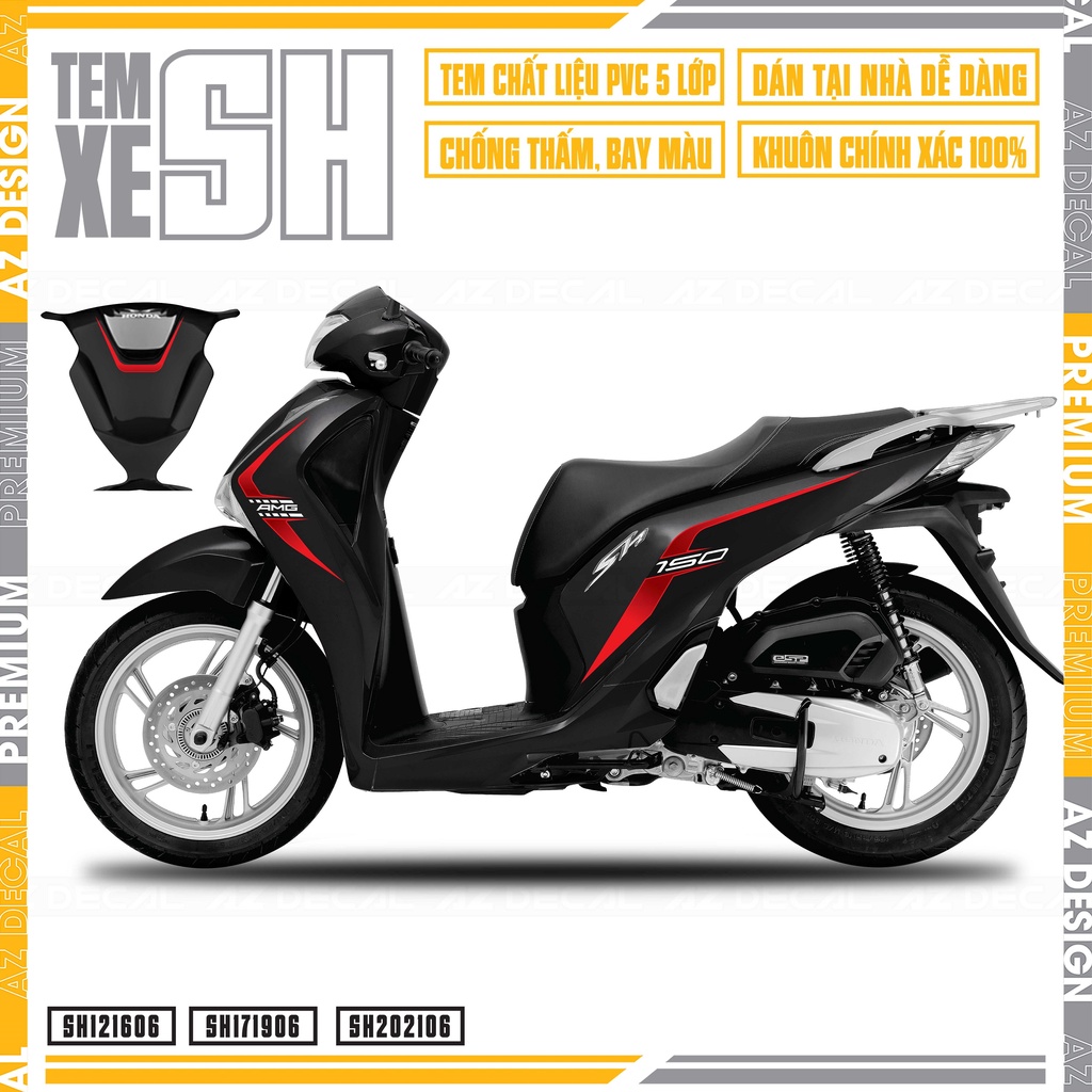 Tem Rời SH 2012 - 2022 Nhiều Màu AMG Gradient | SH06 | Decal Chế PVC Cao Cấp Chống Bay Màu, Chống Nước, Dễ Dán Tại Nhà