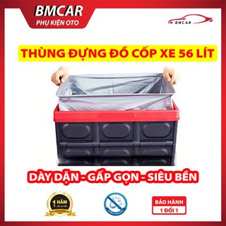 Thùng Đựng Đồ Cốp Xe ô tô gấp gọn 56 Lít Dày Dặn, Siêu Chắc Chắn, Chống Nước Tốt