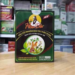 Dầu gội đen tóc Hoa đà (hộp combo 3 gói)_ Gội là đen
